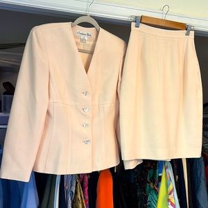 Pristine Christian Dior silk skirt suit- Elle Woods!